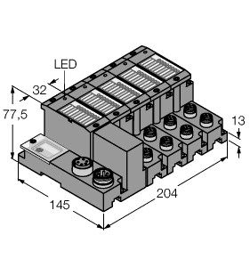 ͨDeviceNet™ IP67мI/OͨѶľװ TI-BL67-DN-S-8ͼƬ