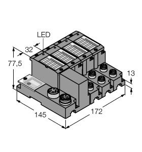 ͨDeviceNet™ IP67мI/OͨѶľװ TI-BL67-DN-S-6ͼƬ