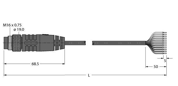 Industrial Sensor Cable BSM19-E01-2/TELͼƬ